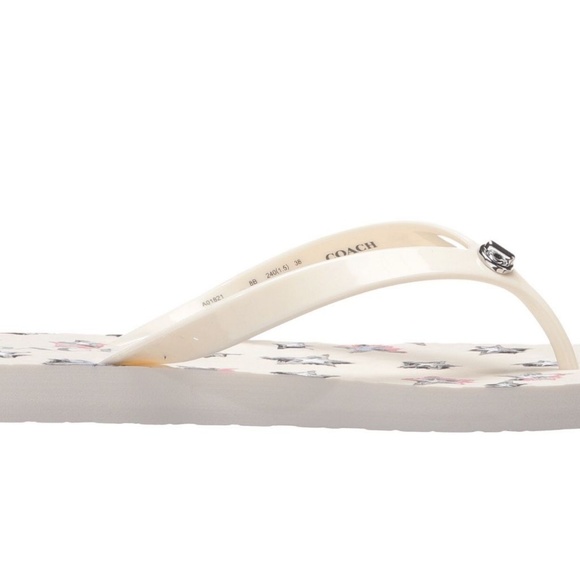 COACH SANDALS FLIP-FLOPS  WHITE - Picture 6 of 8